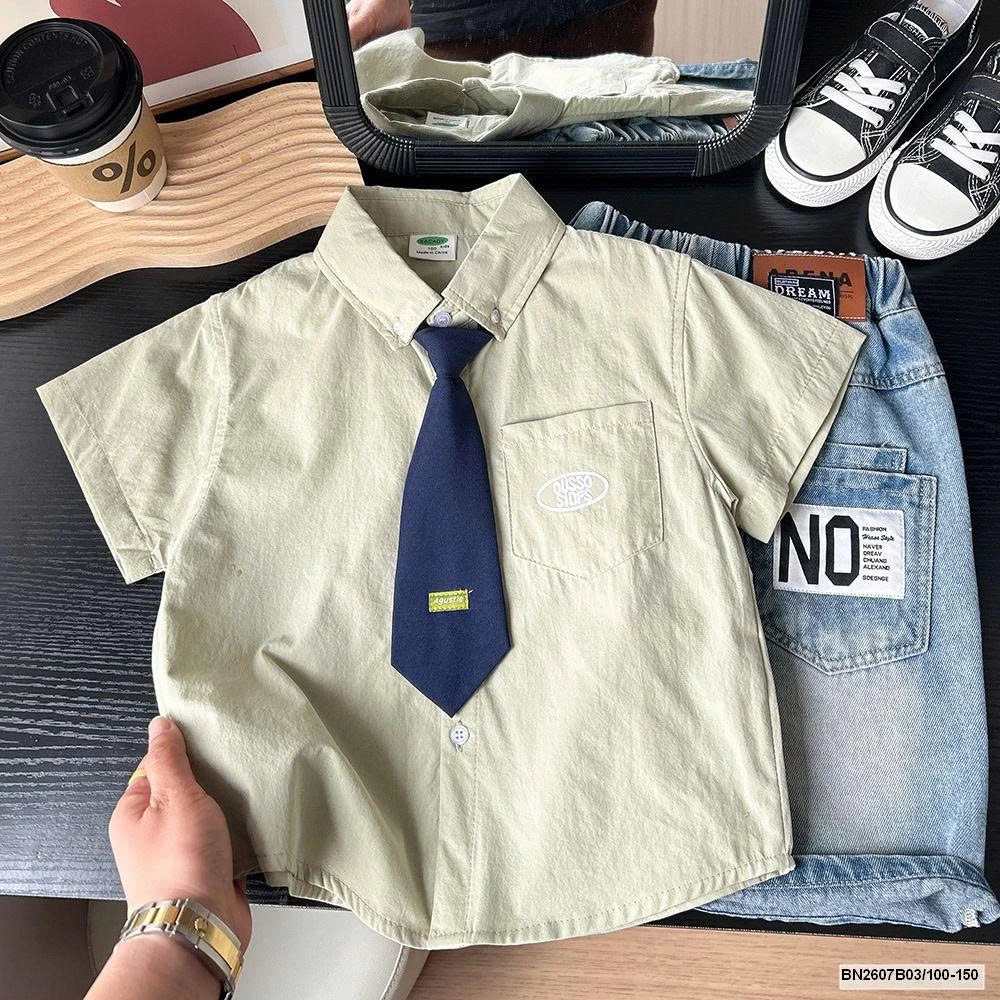 ÁO SƠ MI HỌC SINH KÈM CAVAT