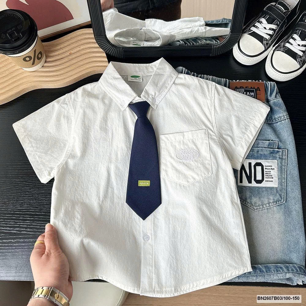 ÁO SƠ MI HỌC SINH KÈM CAVAT