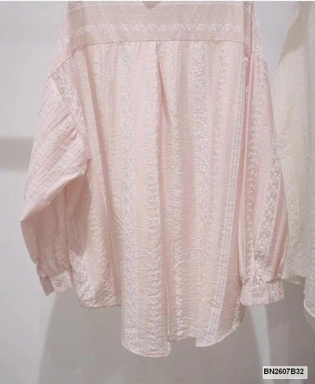ÁO SƠ MI MỎNG THÊU HOA