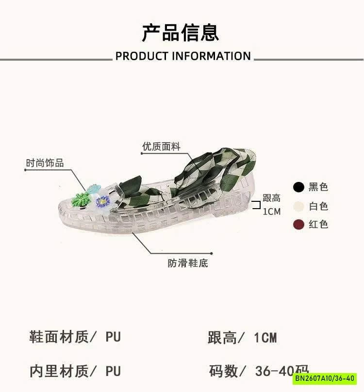 GIÀY NHỰA LỖ ĐÍNH HOA