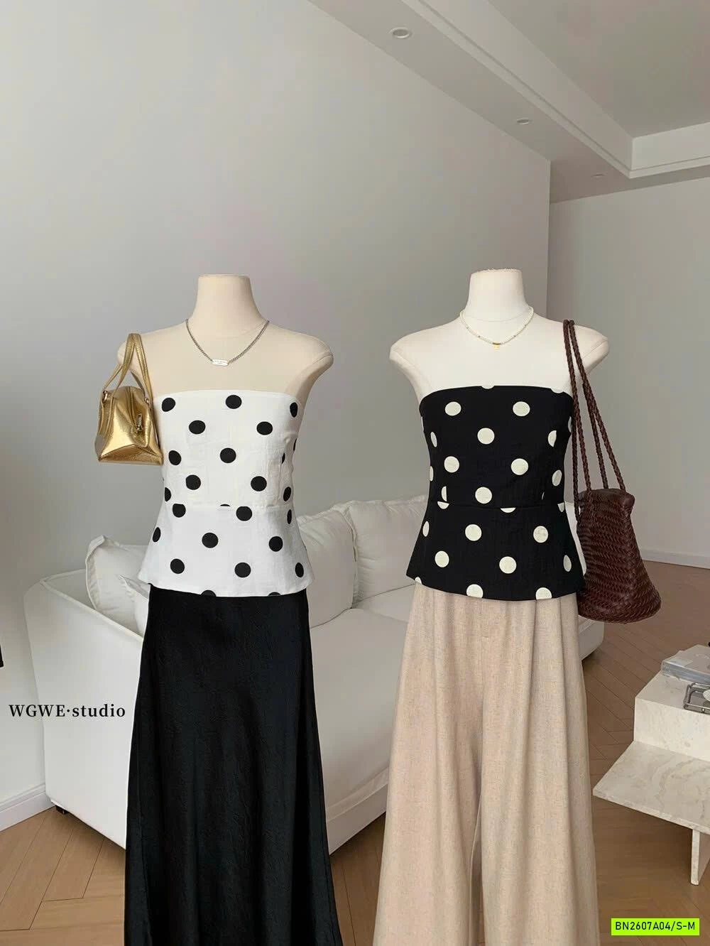 ÁO ỐNG CHẤM BI KIỂU PHÁP WGWE