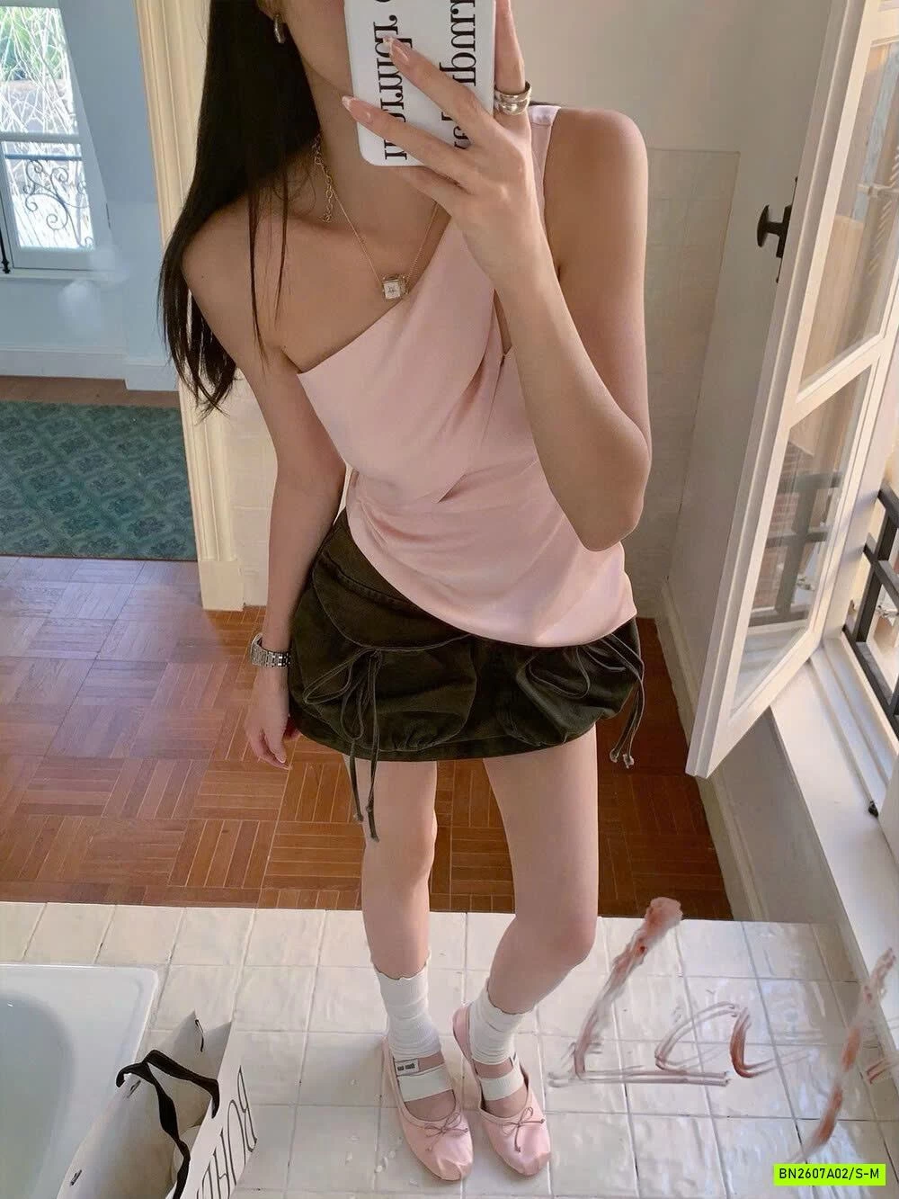 ÁO LỤA LỆNH VAI WGWE