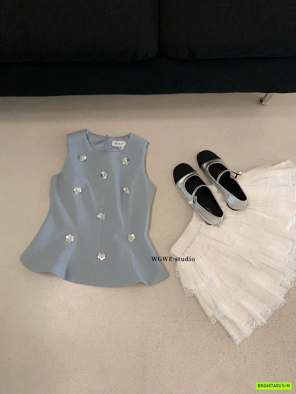 ÁO PEP GẮN HOA WGWE