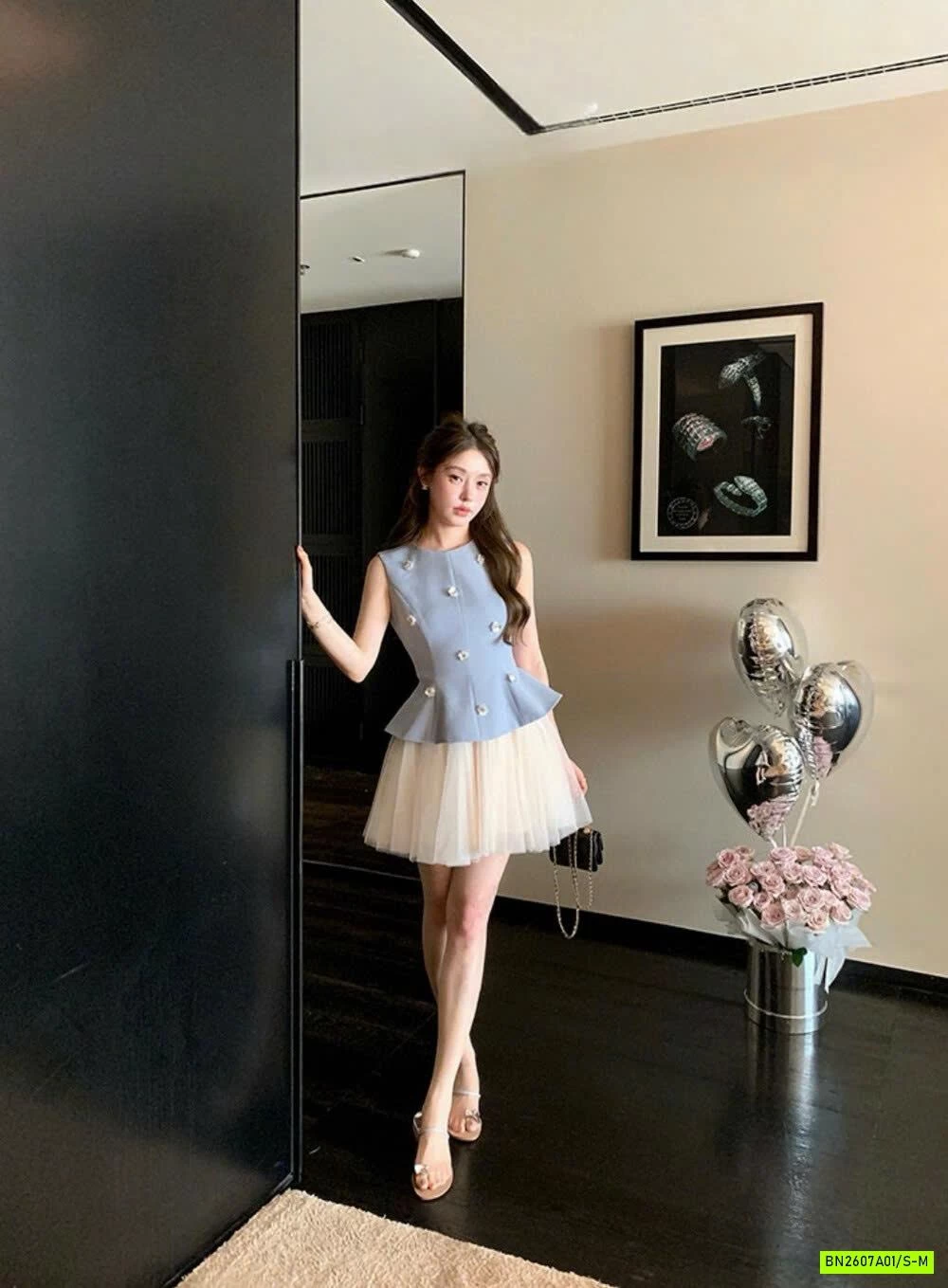 ÁO PEP GẮN HOA WGWE