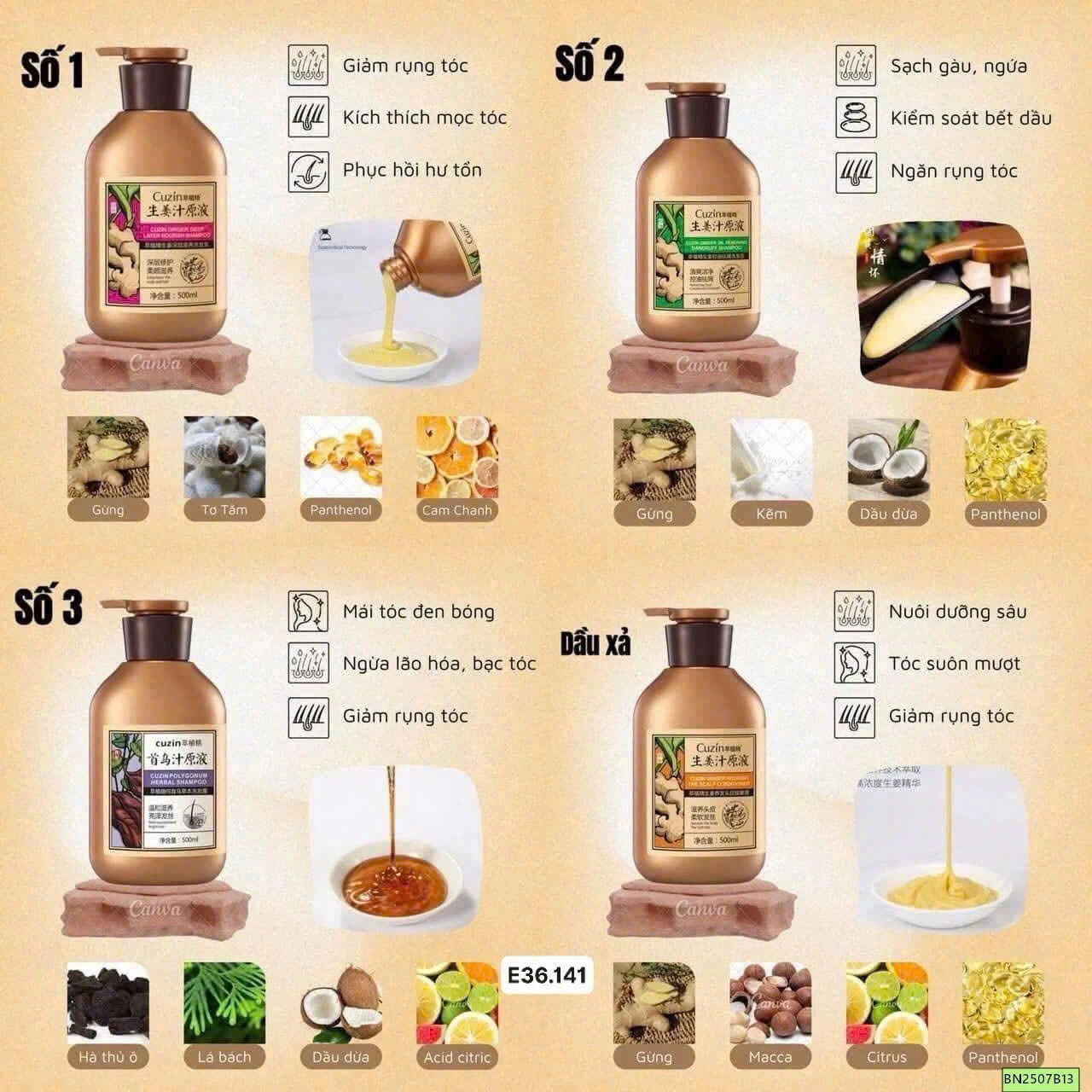 DẦU GỘI XẢ GỪNG