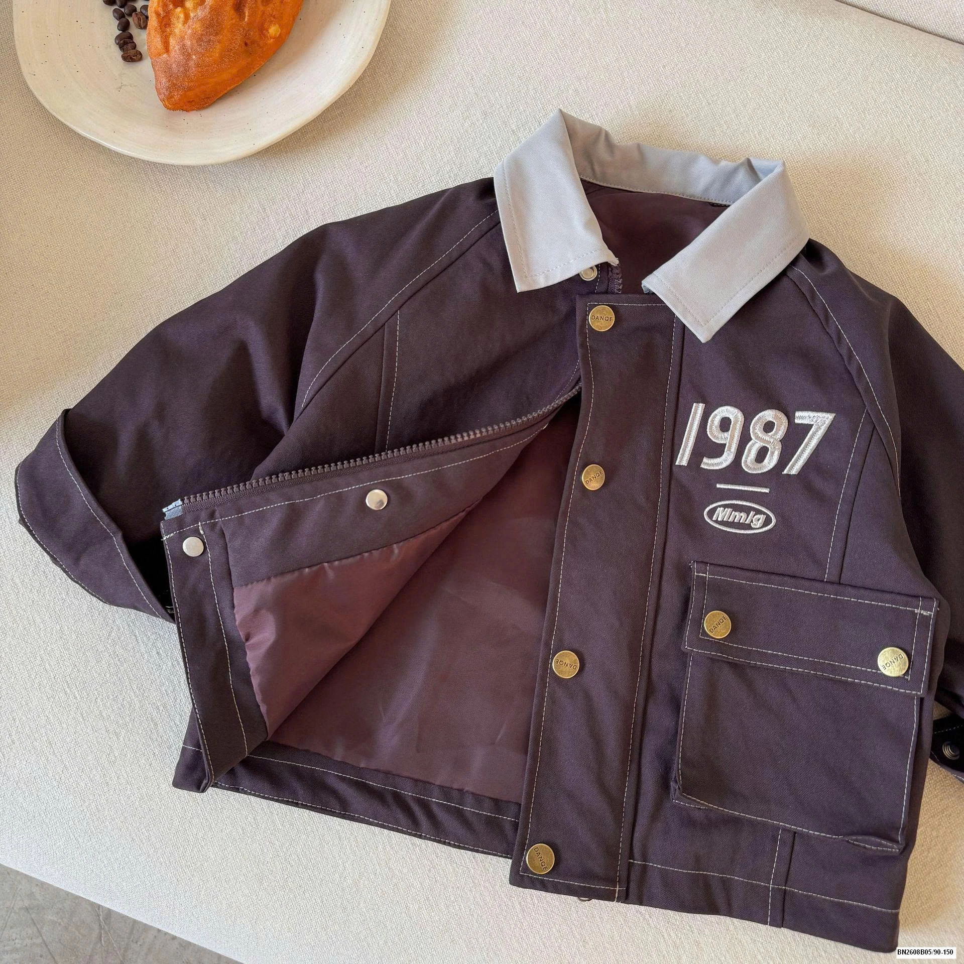 ÁO KHOÁC 1987 PHỐI CỔ