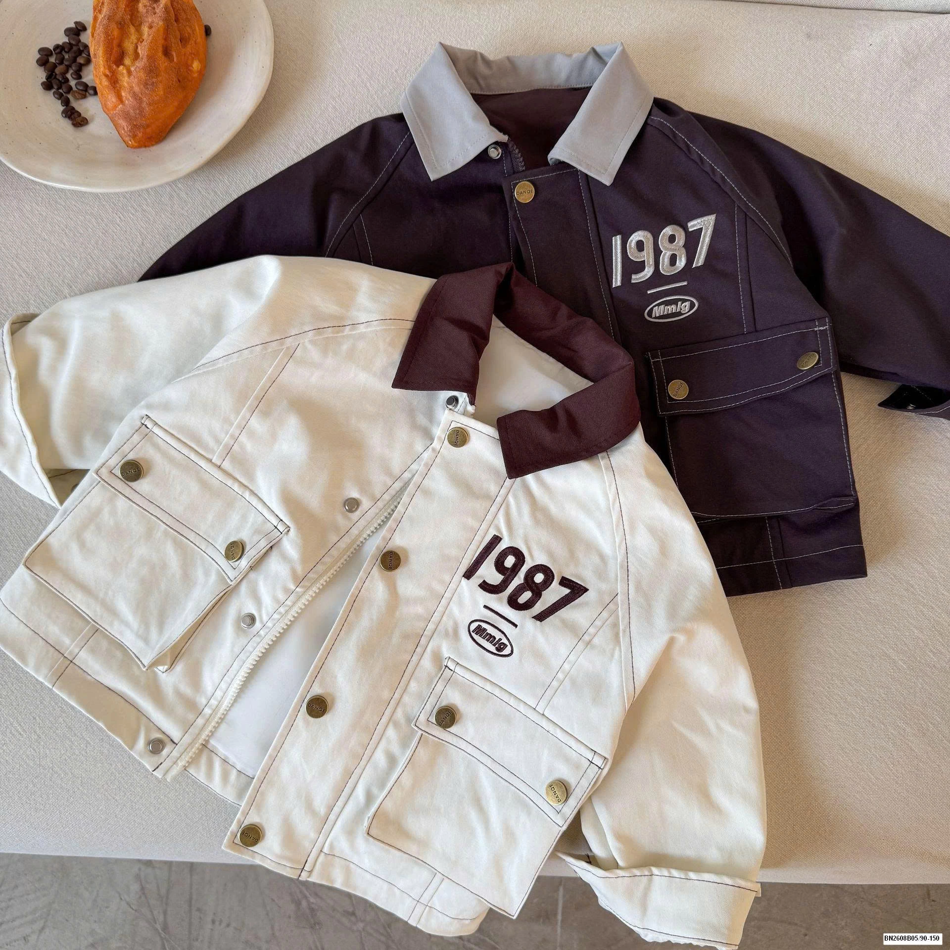 ÁO KHOÁC 1987 PHỐI CỔ