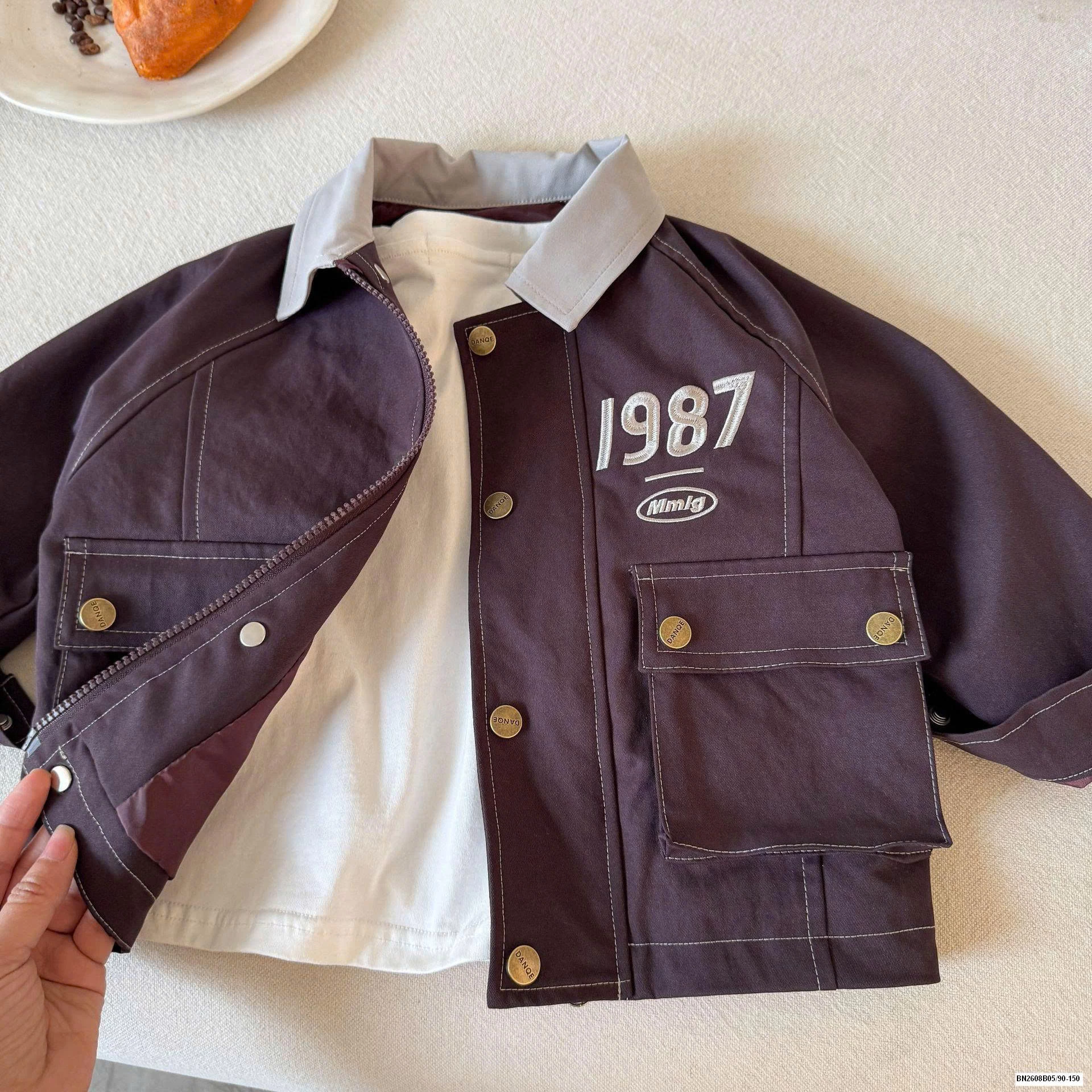 ÁO KHOÁC 1987 PHỐI CỔ