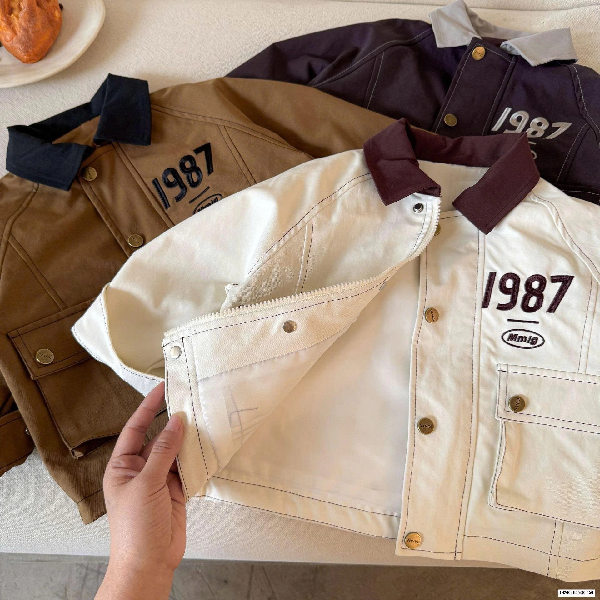 ÁO KHOÁC 1987 PHỐI CỔ