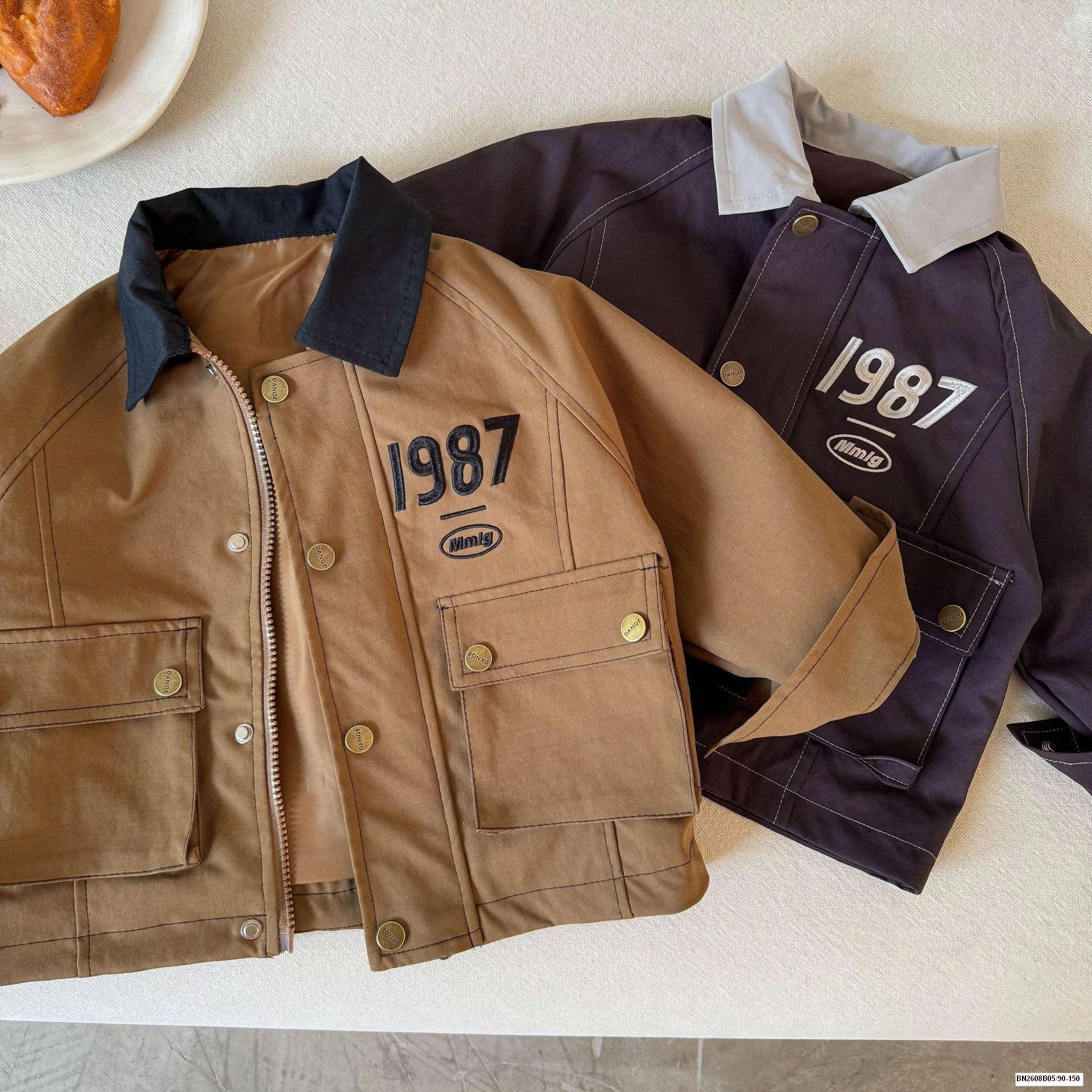 ÁO KHOÁC 1987 PHỐI CỔ