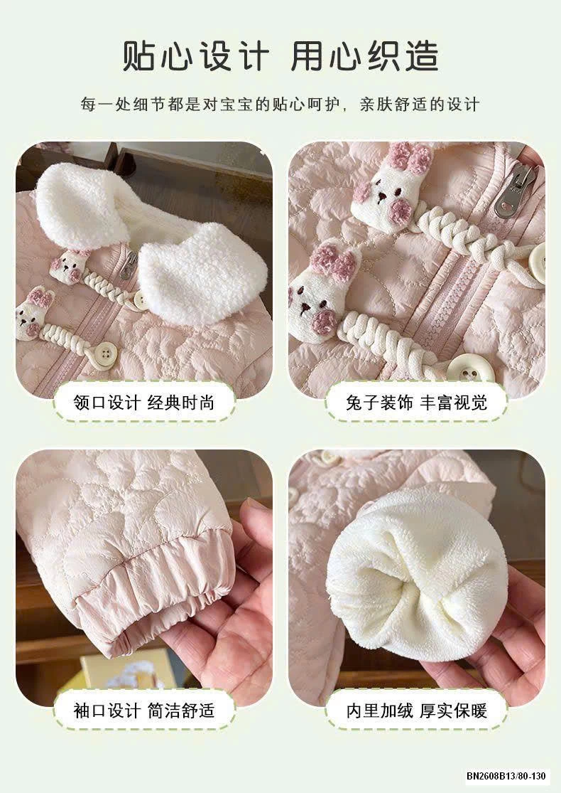 ÁO KHOÁC THỎ CỔ LÔNG