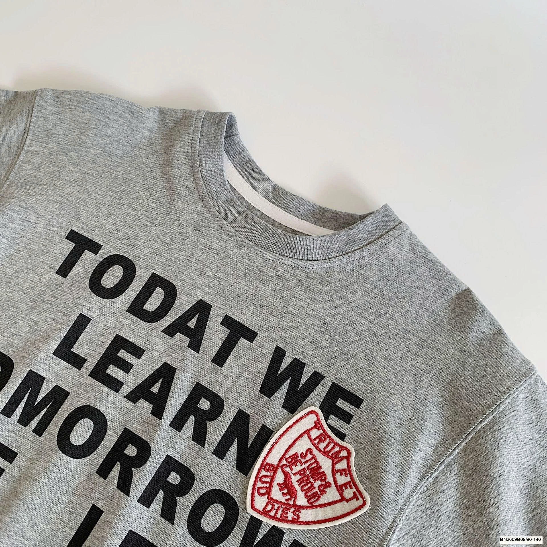 ÁO THUN DÀI TAY IN CHỮ ĐÍNH LOGO