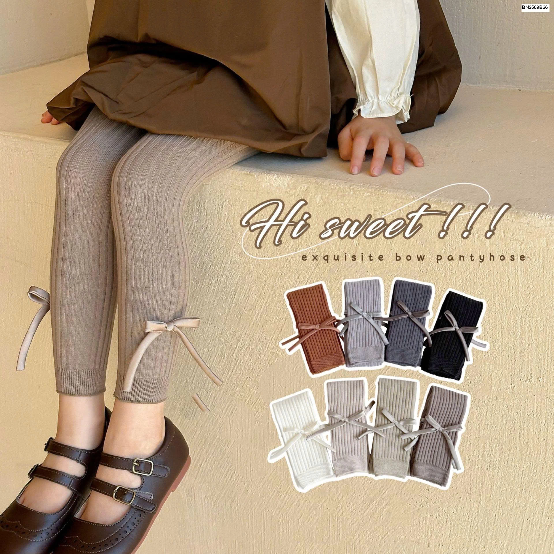 Quần tất gân nơ