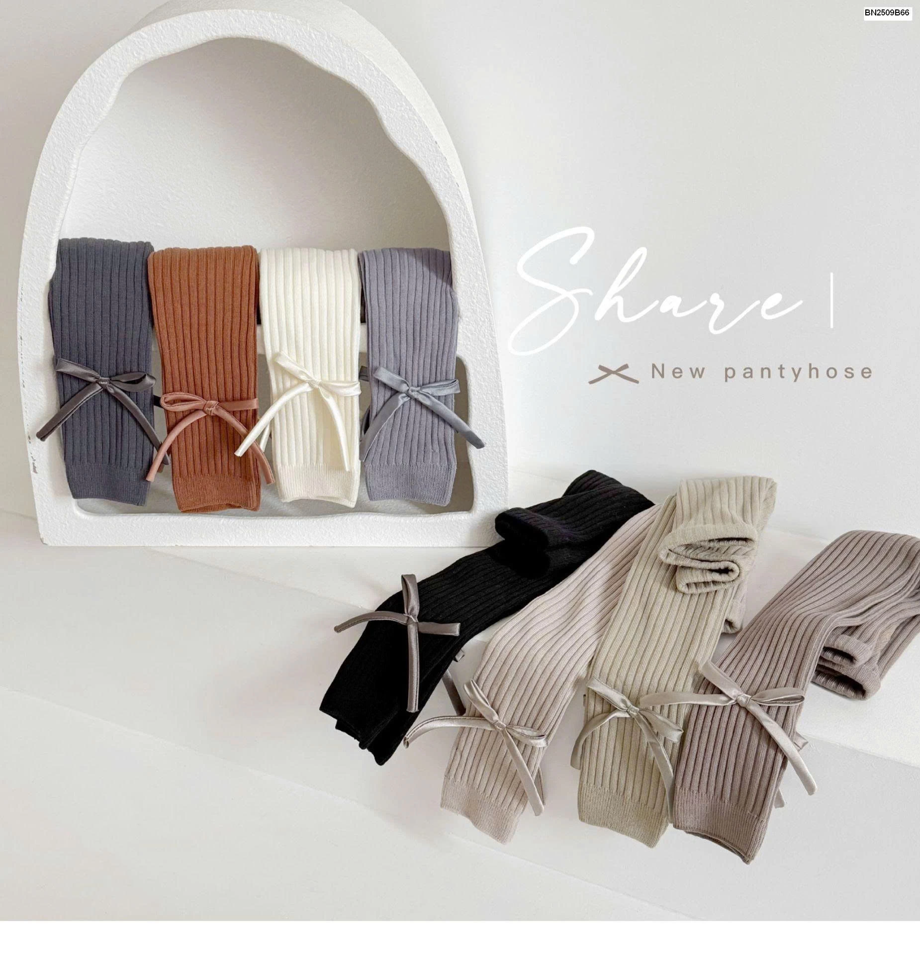 Quần tất gân nơ