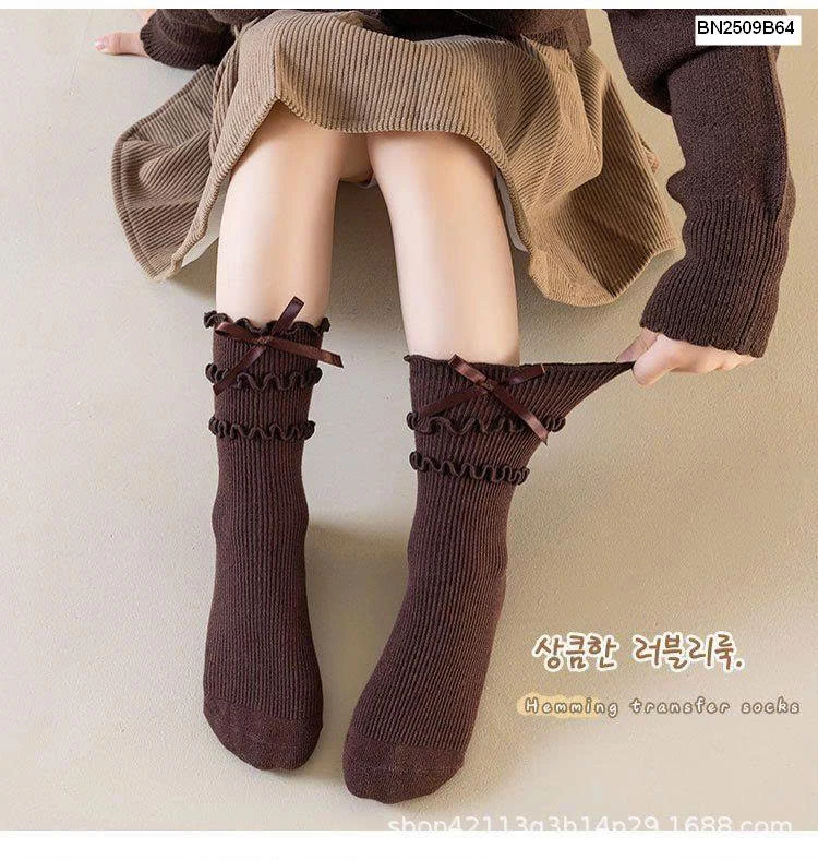 Tất bèo nơ công chúa cho bé gái