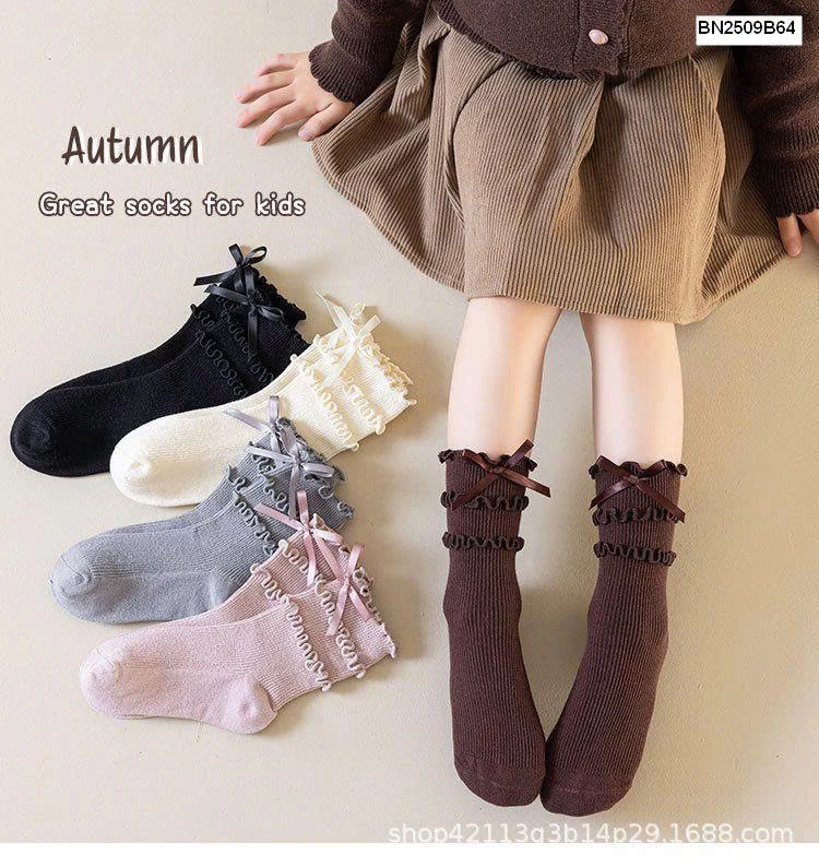 Tất bèo nơ công chúa cho bé gái