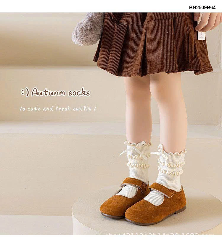 Tất bèo nơ công chúa cho bé gái