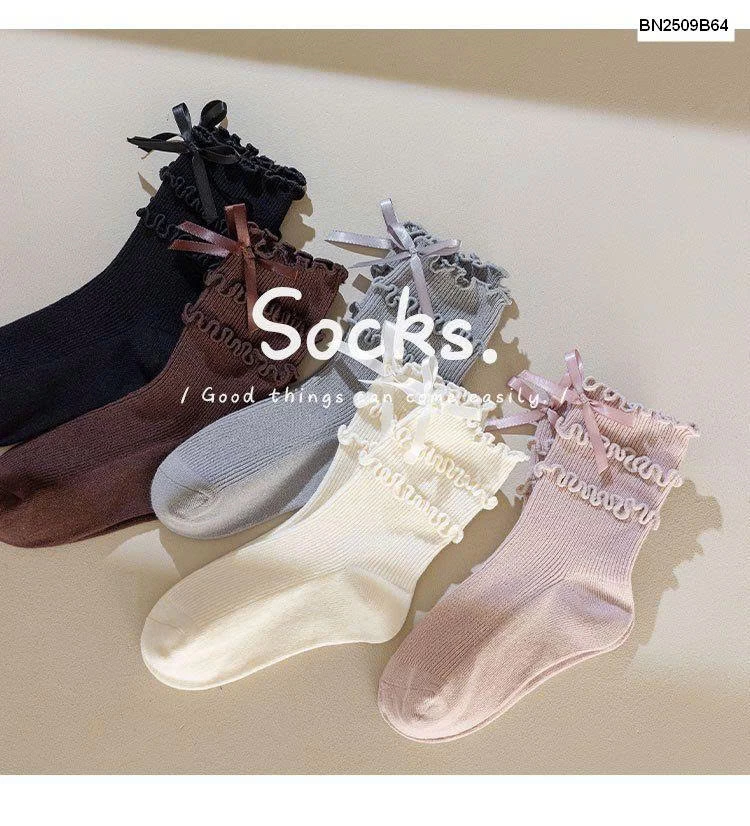 Tất bèo nơ công chúa cho bé gái