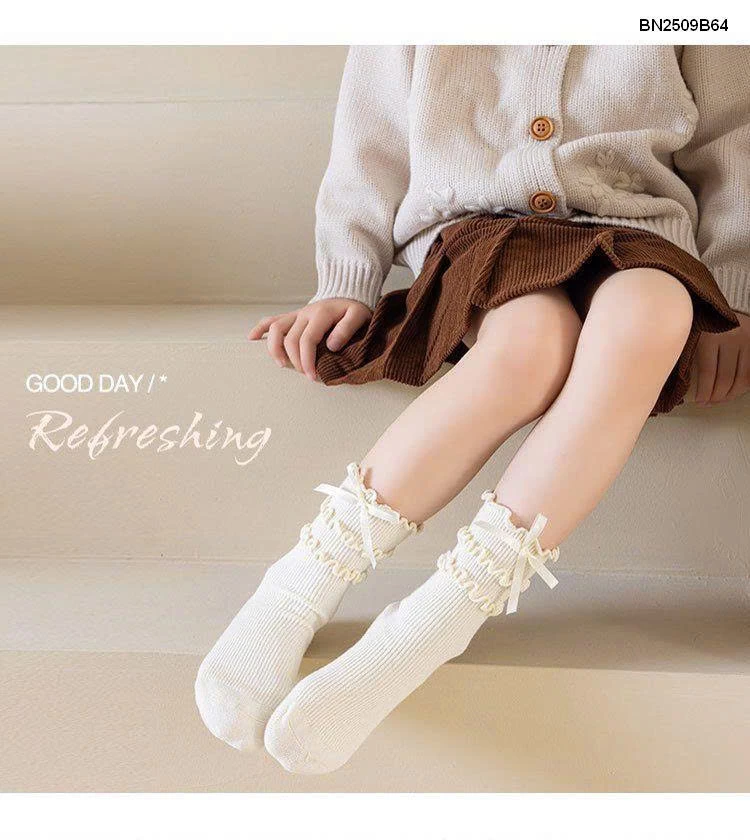 Tất bèo nơ công chúa cho bé gái