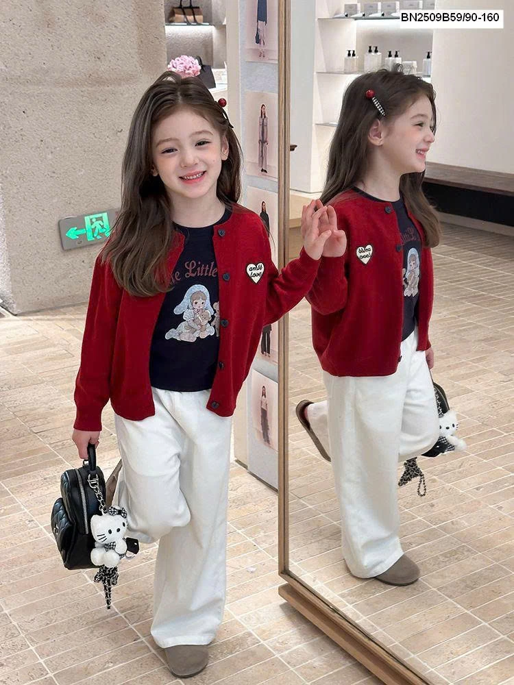 ÁO CARDIGAN TRÁI TIM AMBB 25G101