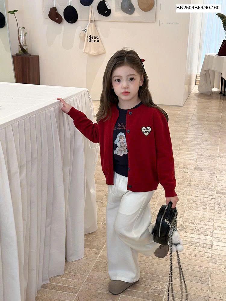 ÁO CARDIGAN TRÁI TIM AMBB 25G101