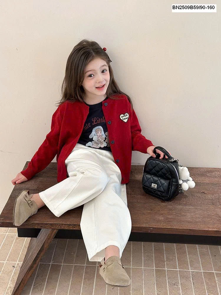 ÁO CARDIGAN TRÁI TIM AMBB 25G101