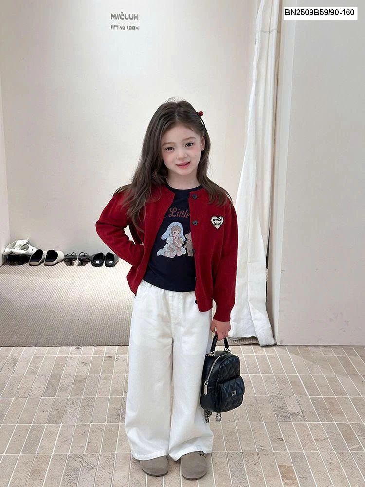 ÁO CARDIGAN TRÁI TIM AMBB 25G101