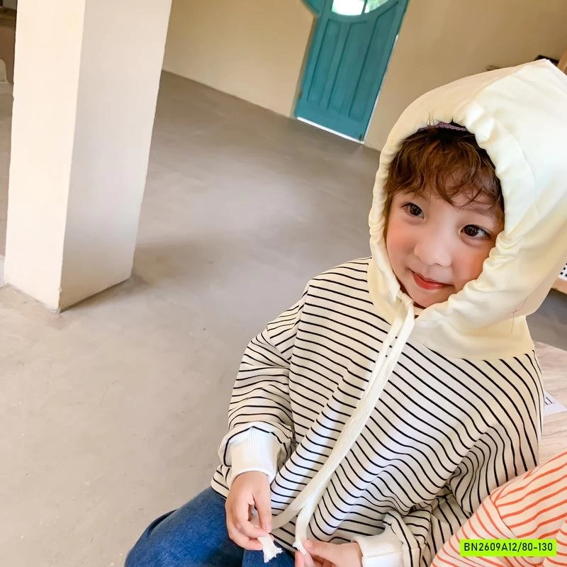 HOODIE KẺ PHỐI MÀU MŨ