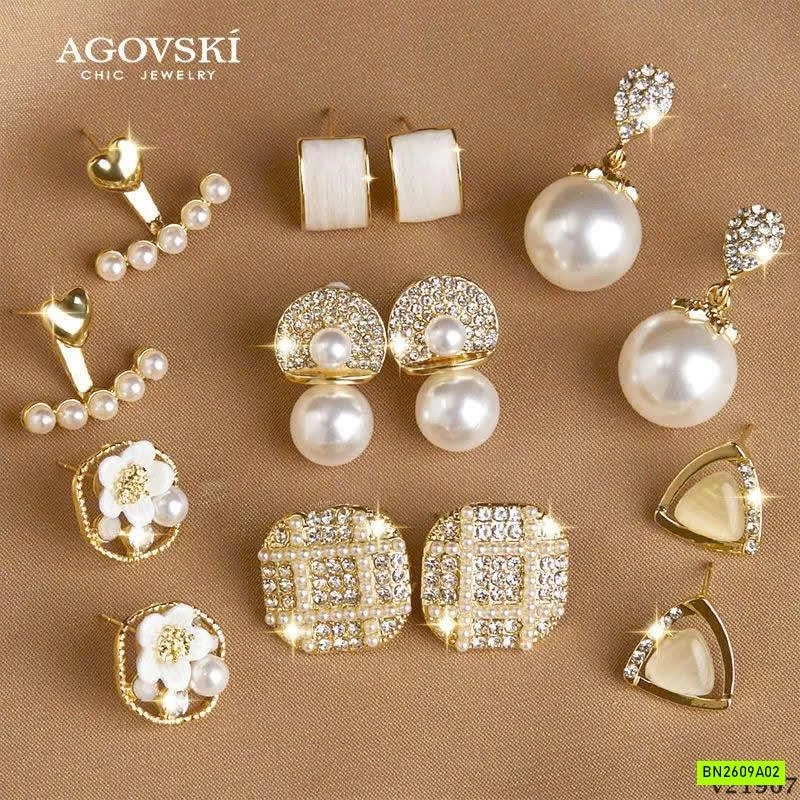 SET BÔNG TAI CHÍNH HÃNG AGOVSKI