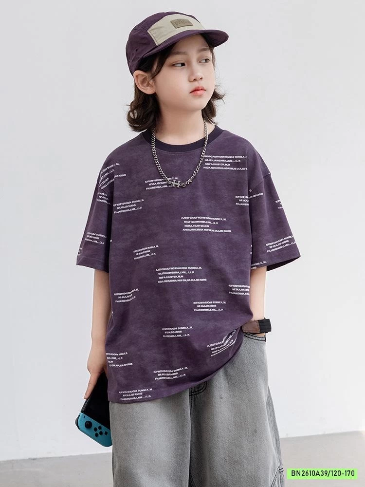 ÁO THUN TÍM IN CHỮ