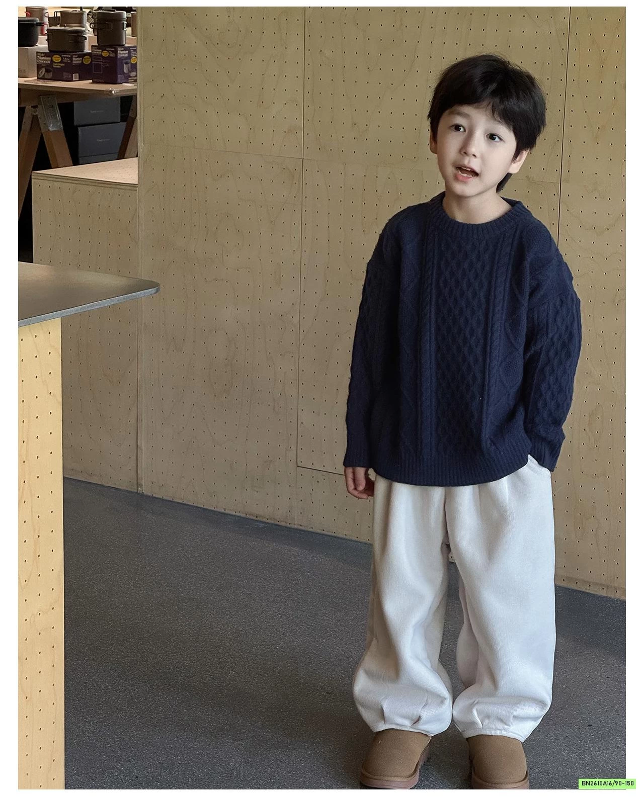 ÁO LEN VẶN THỪNG CỔ CON AOAOKIDS