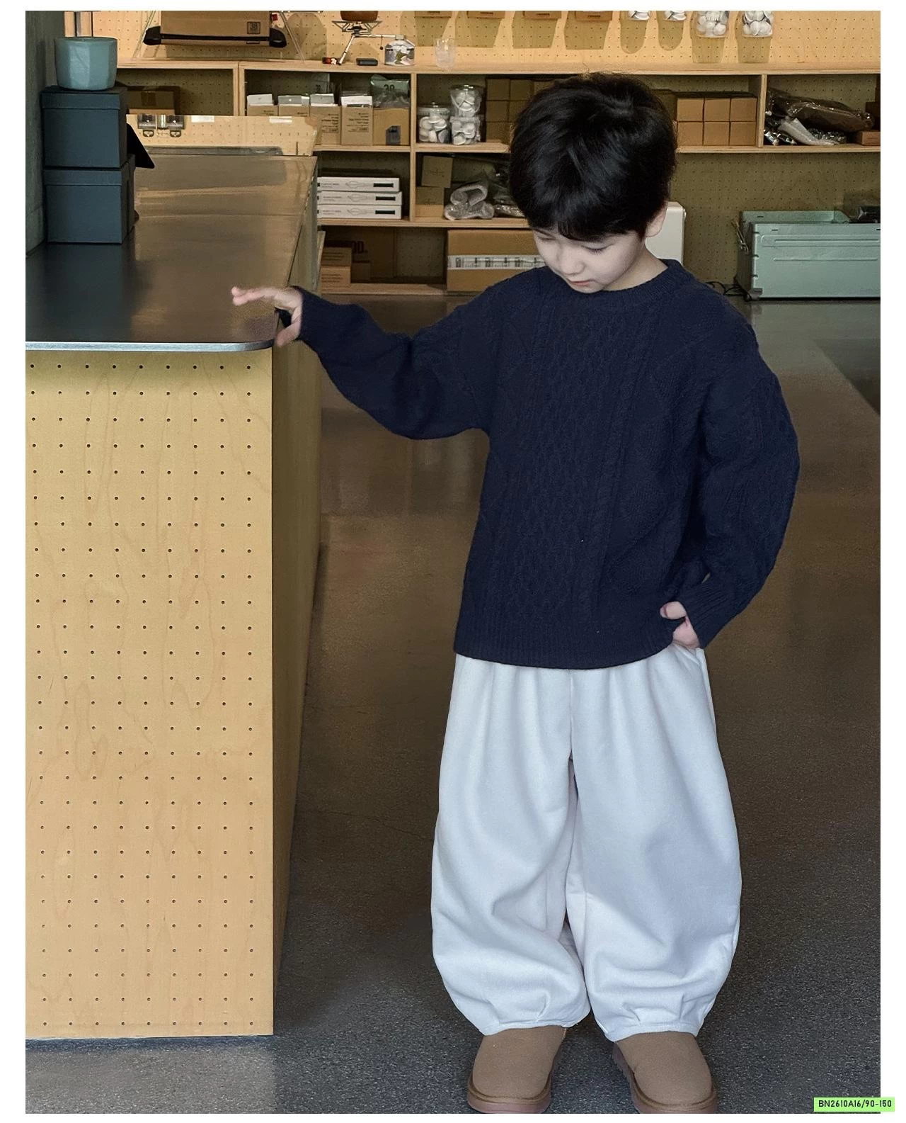 ÁO LEN VẶN THỪNG CỔ CON AOAOKIDS