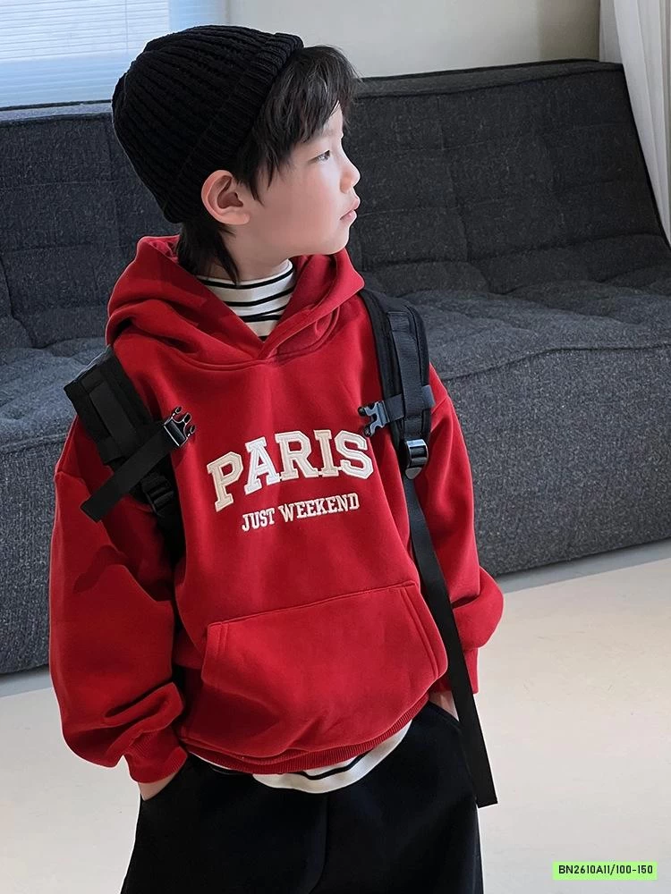 HOODIE NỈ PARIS LÓT LÔNG CỪU