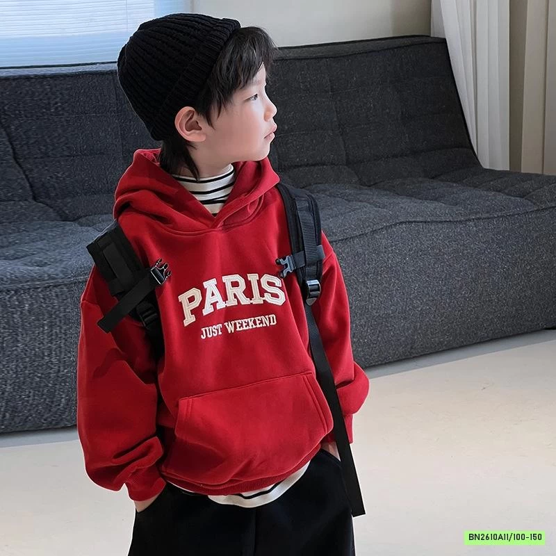 HOODIE NỈ PARIS LÓT LÔNG CỪU