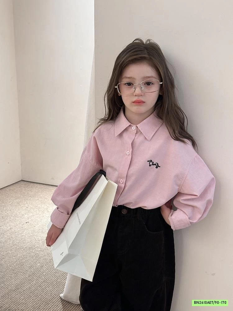 SƠ MI DÀI TAY THÊU LOGO 25F162 AMBB