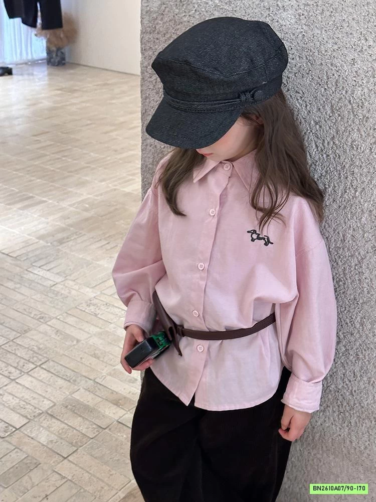 SƠ MI DÀI TAY THÊU LOGO 25F162 AMBB