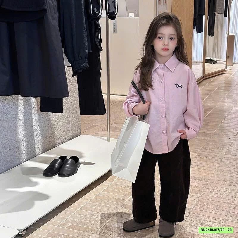 SƠ MI DÀI TAY THÊU LOGO 25F162 AMBB