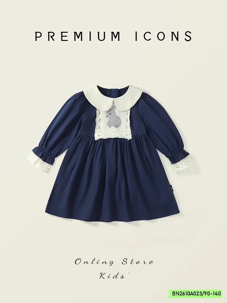 ĐẦM THU CỔ SEN THÊU THỎ PREMIUM