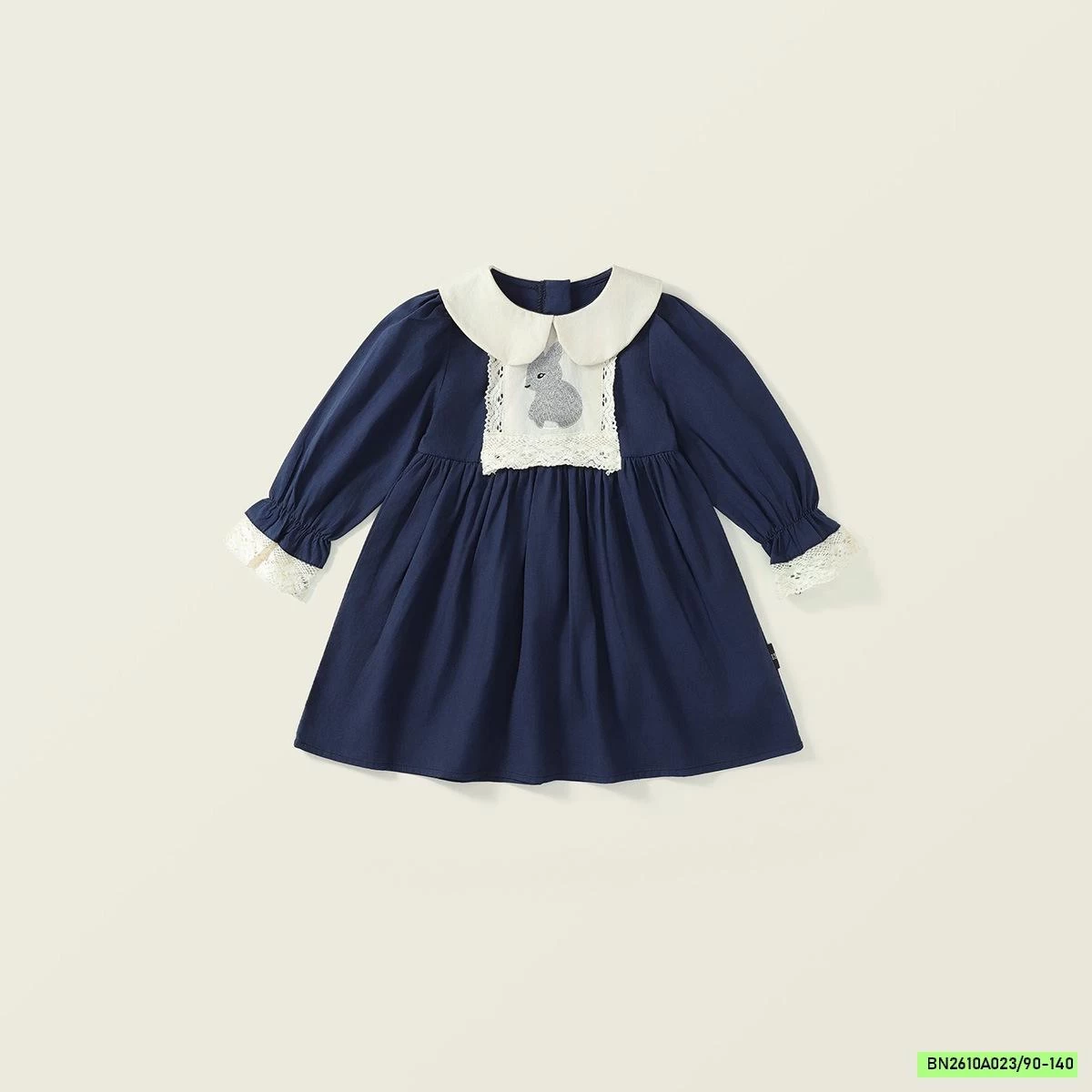 ĐẦM THU CỔ SEN THÊU THỎ PREMIUM