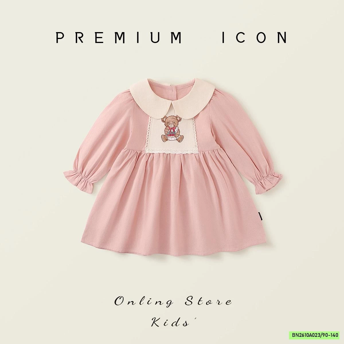 ĐẦM THU CỔ SEN THÊU THỎ PREMIUM