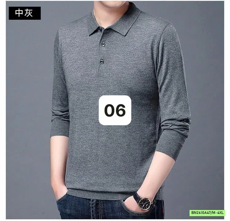 ÁO LEN POLO NAM DỆT TRƠN MÀU