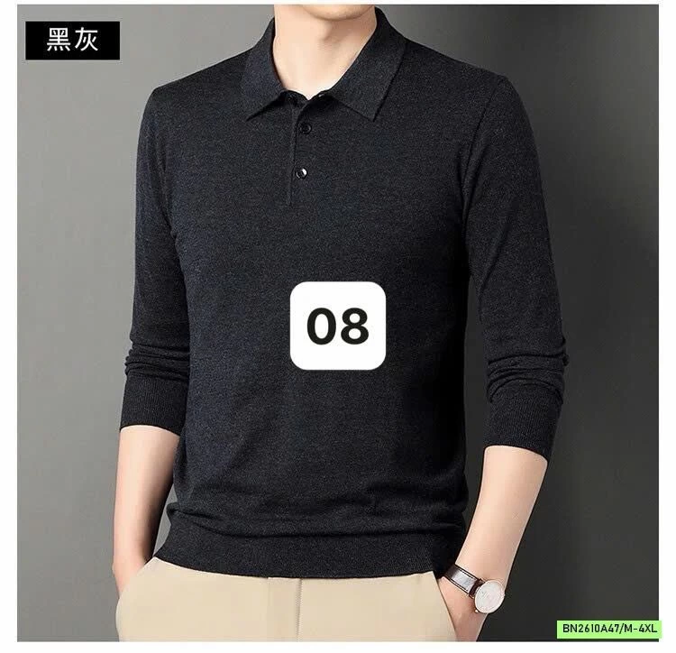 ÁO LEN POLO NAM DỆT TRƠN MÀU
