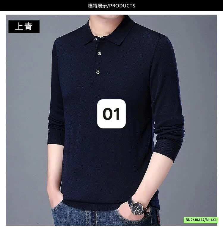 ÁO LEN POLO NAM DỆT TRƠN MÀU