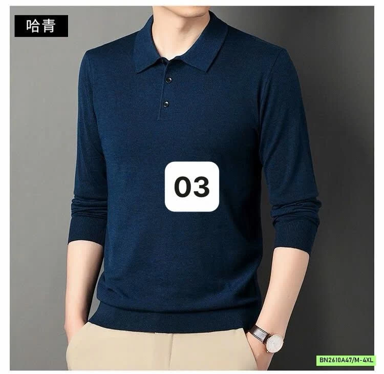 ÁO LEN POLO NAM DỆT TRƠN MÀU