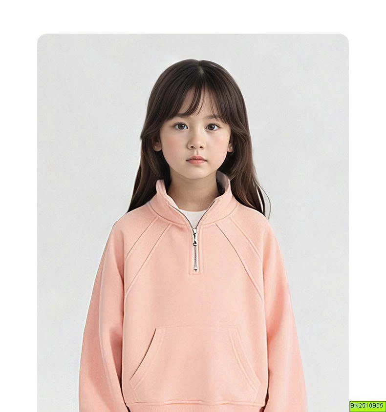 ÁO NỈ CỔ KHÓA TRƠN MÀU