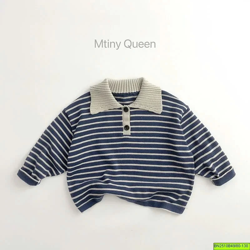 ÁO LEN KẺ NGANG CỔ POLO