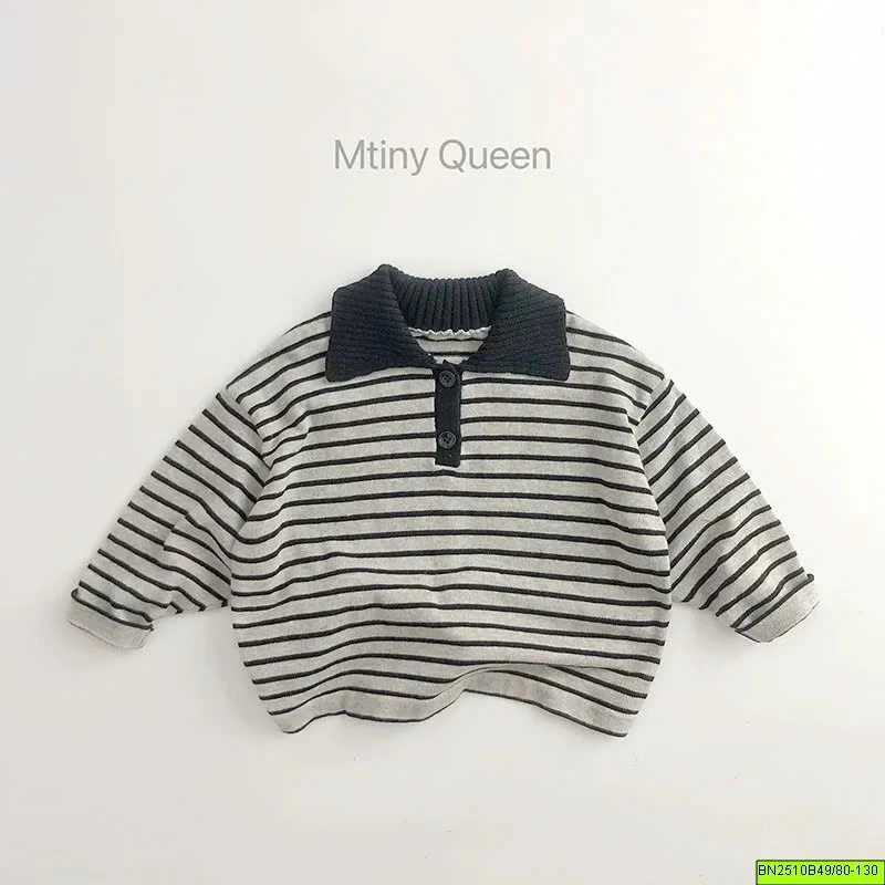 ÁO LEN KẺ NGANG CỔ POLO