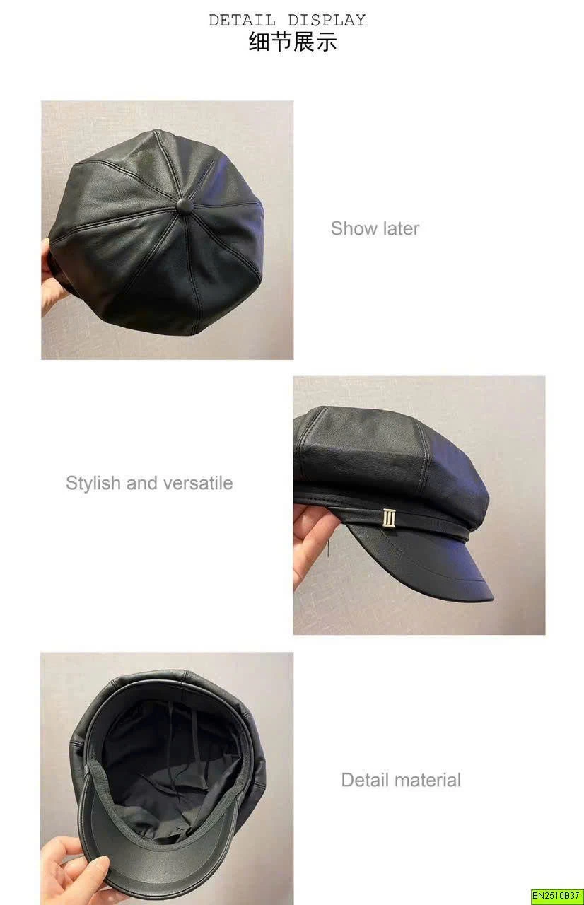 MŨ BERET DA FORM CỨNG