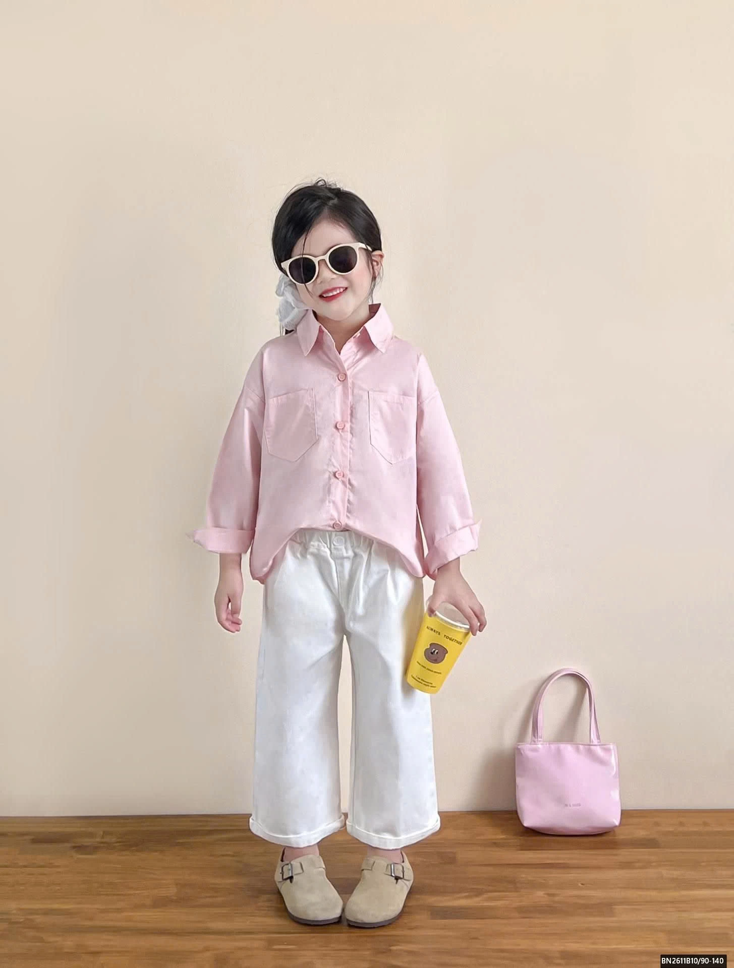 SÉT ÁO SƠ MI HỒNG MIX QUẦN TRẮNG