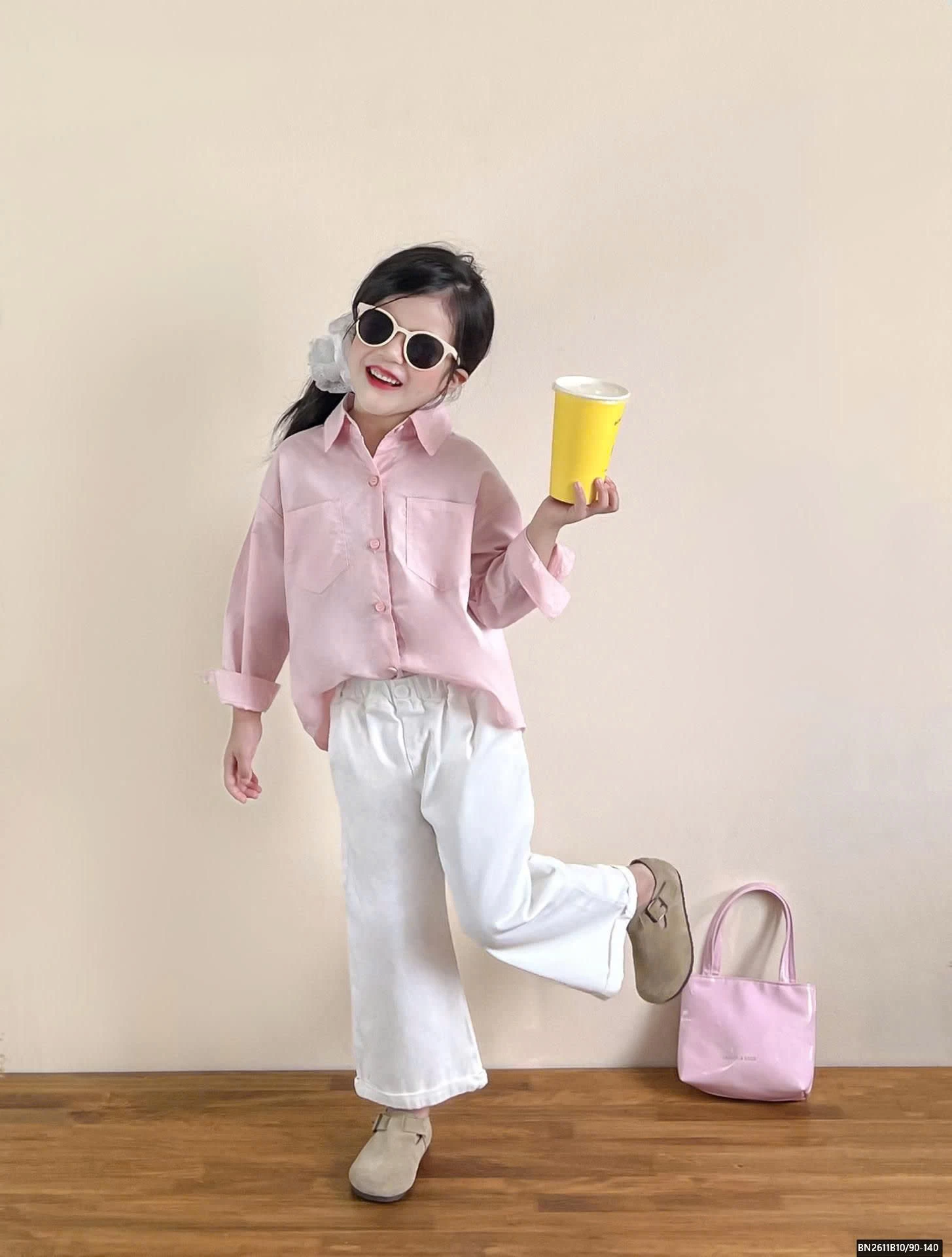 SÉT ÁO SƠ MI HỒNG MIX QUẦN TRẮNG